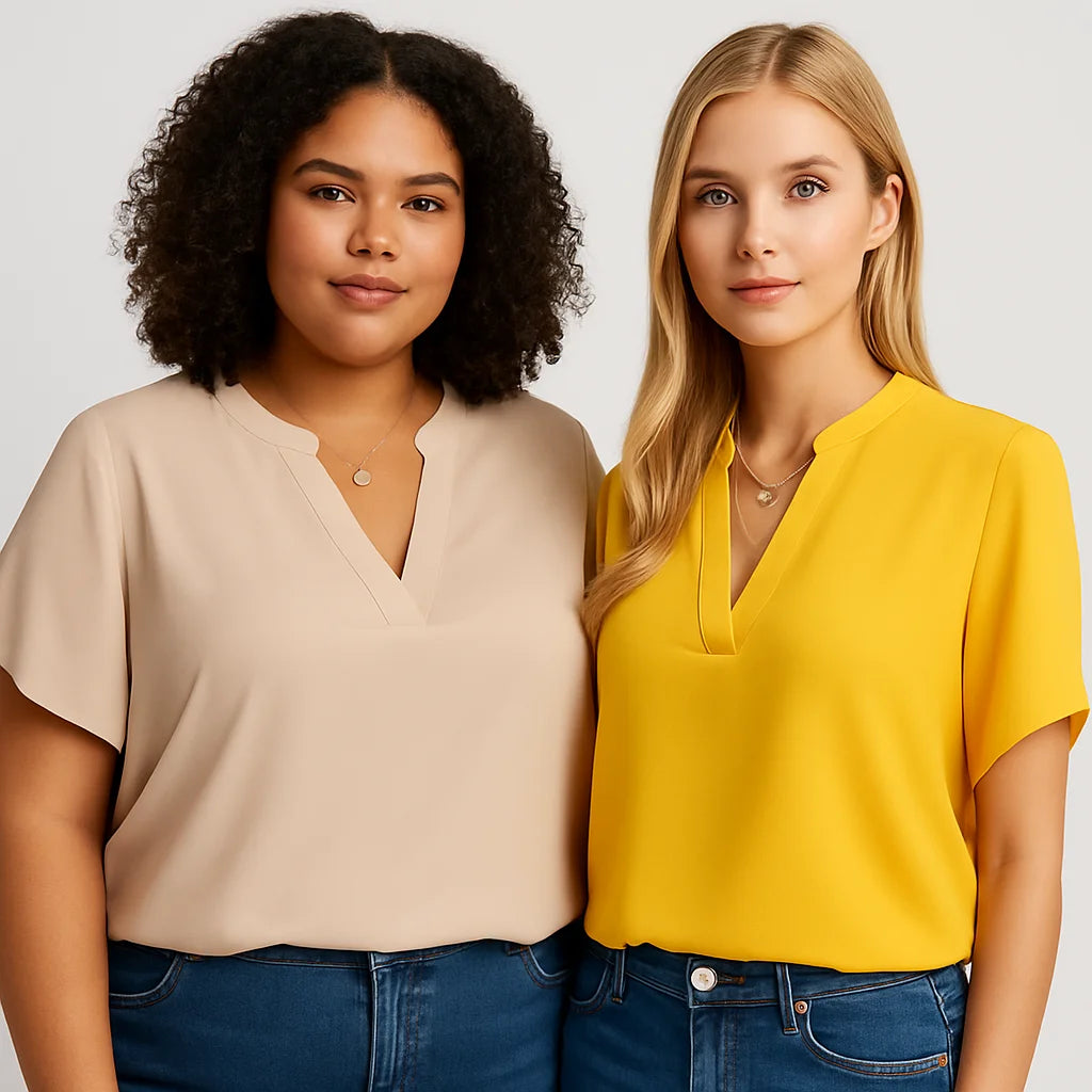 Bluse med brede ærmer Beth | Rizi