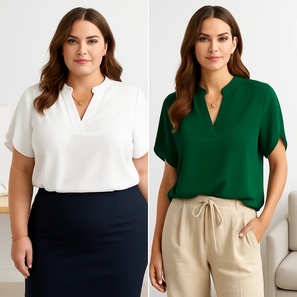 Bluse med brede ærmer Beth | Rizi
