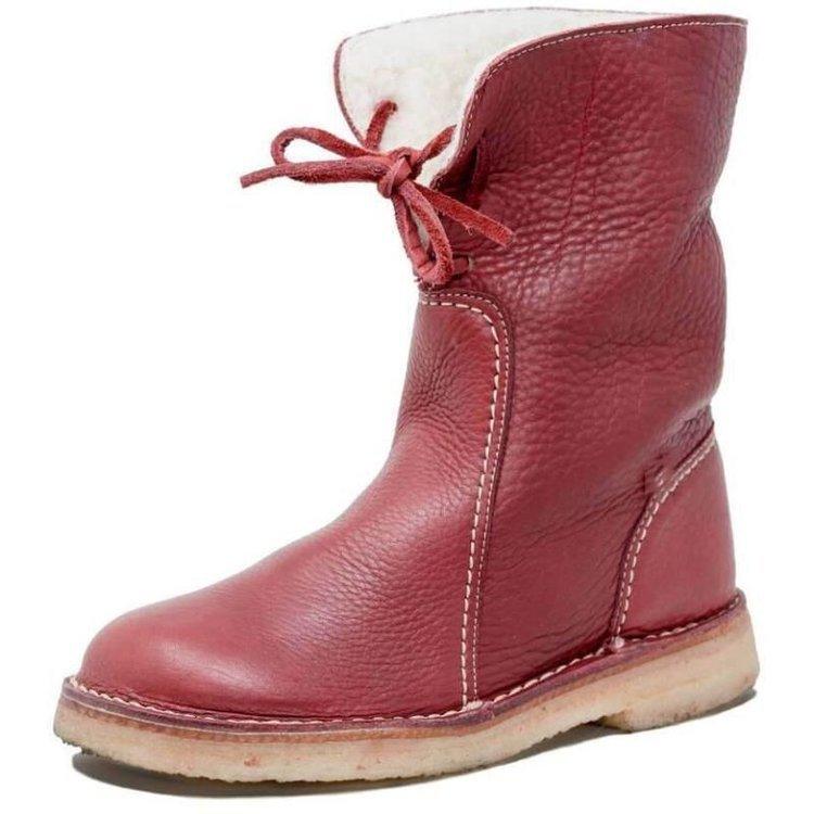 WATERPROOF LEATHER POLAR BOOTS WITH WOOL LINING | Rizi