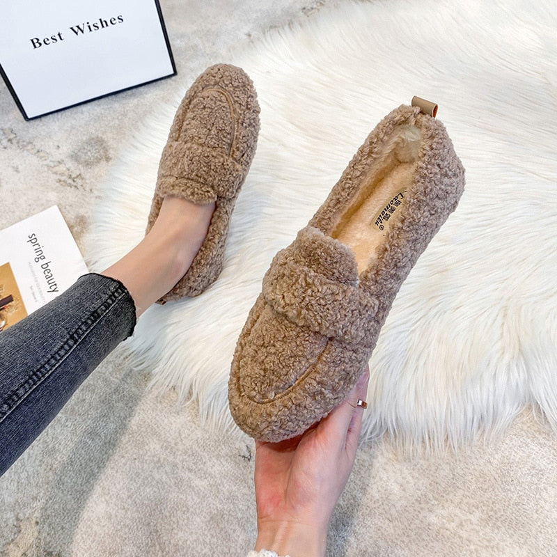 Arielle Plush Moccasins With Non-Slip Sole | Rizi