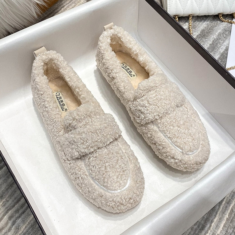 Arielle Plush Moccasins With Non-Slip Sole | Rizi