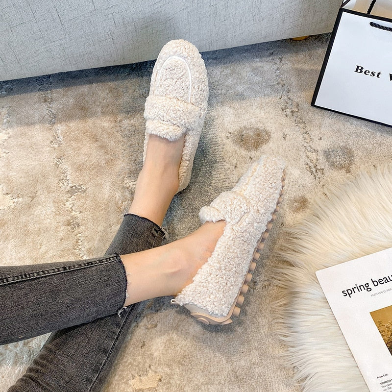 Arielle Plush Moccasins With Non-Slip Sole | Rizi