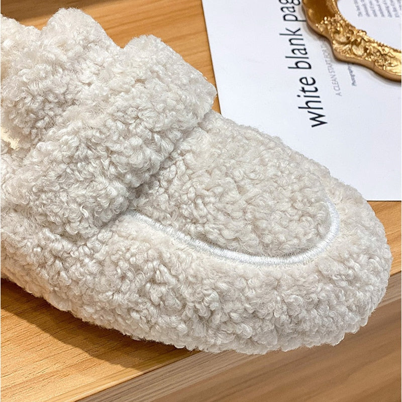 Arielle Plush Moccasins With Non-Slip Sole | Rizi