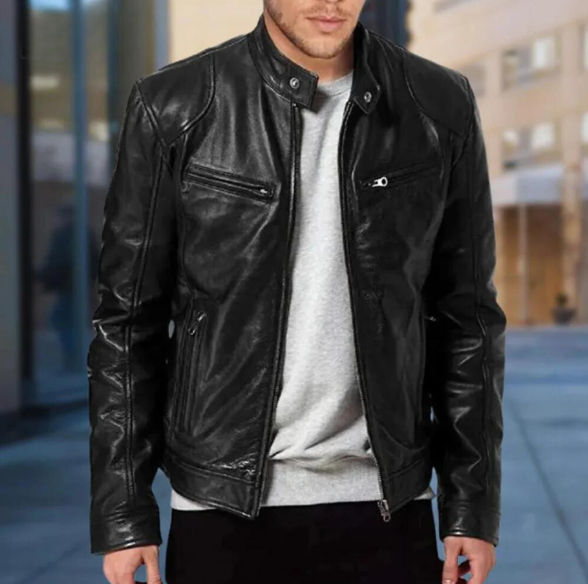 Trenton Leather Men's Jacket | Rizi