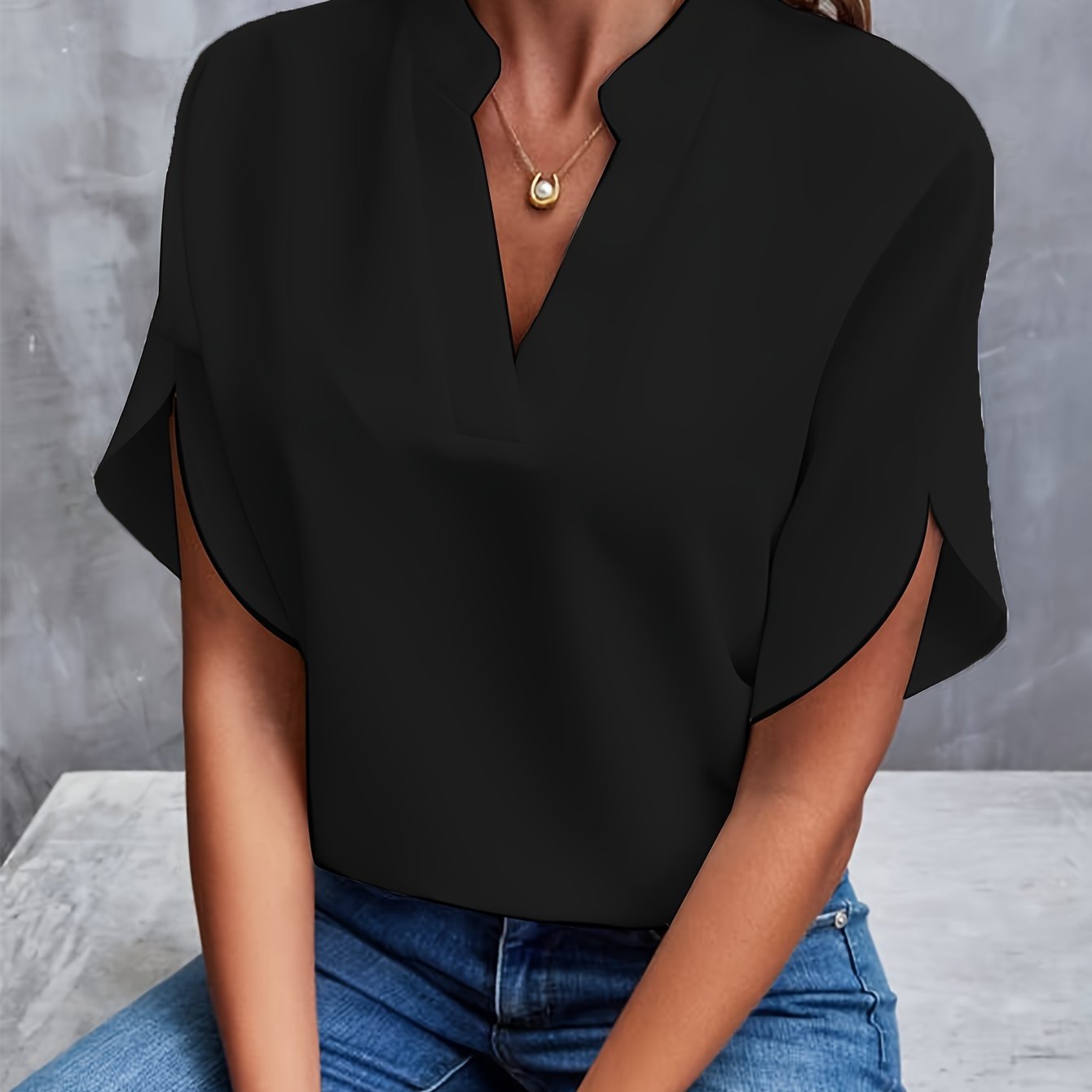 Blouse with wide sleeves Beth | Rizi